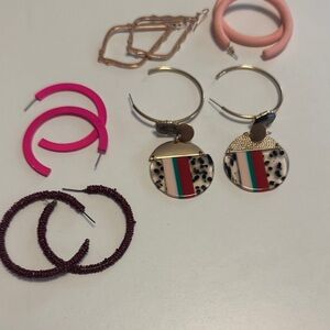 Colorful Earring Set with Animal Print